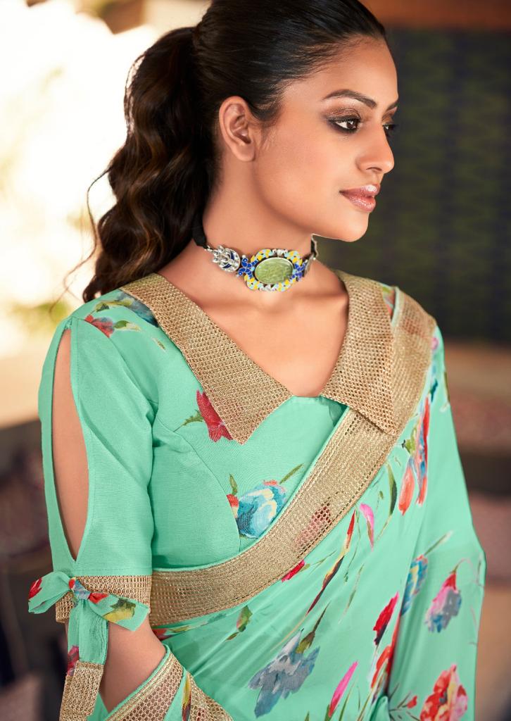 Kashvi Madhuri Latest Designer Ethnic Wear Georgette Saree Collection